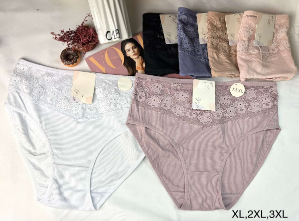 Majtki damskie Roz XL-3XL, Mix kolor Paczka 24 szt